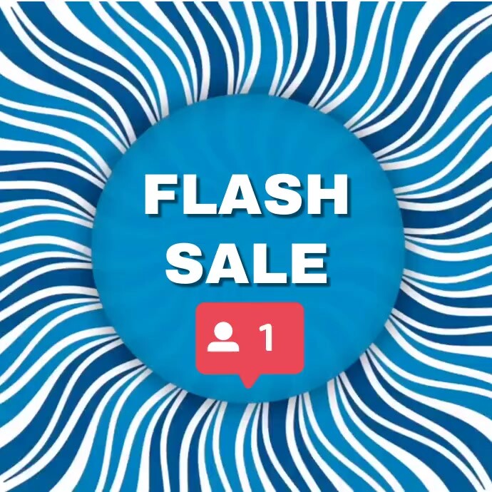 Blue Flash Sale Instagram Post Template | PosterMyWall