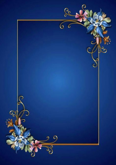 Blue Floral Border Design Template | PosterMyWall