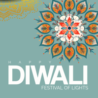 Blue Diwali Celebration Iphosti le-Instagram Template