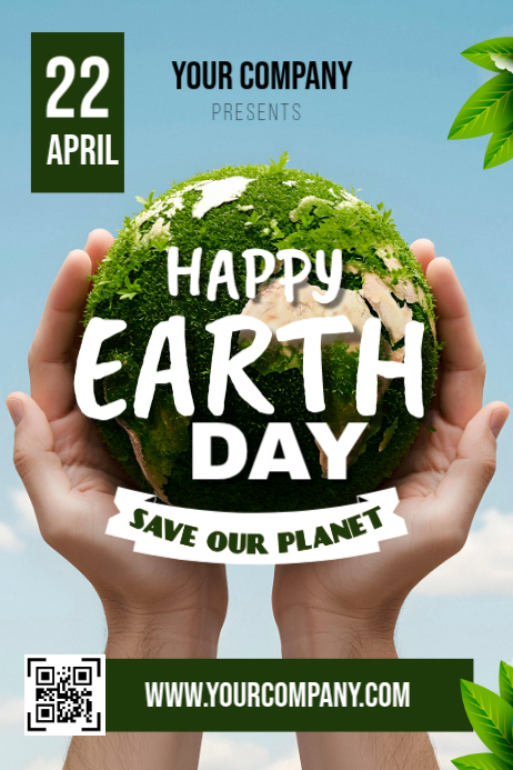 Blue Earth Day Posters Template | PosterMyWall