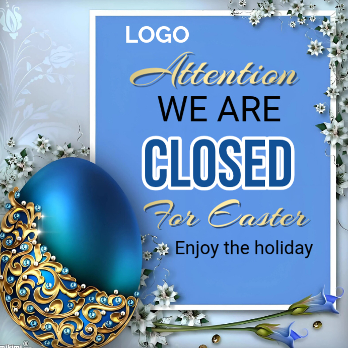 Easter Closure Announcement Template | PosterMyWall