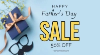 Blue Floral Father's Day Sale Templates  Twit Twitter Post