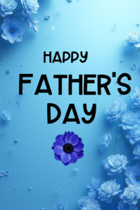 Niebieski Father's Day Tumblr-grafik Template