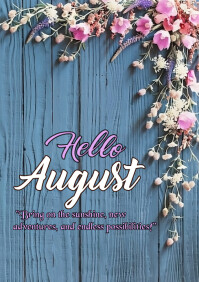 Hello August Newsletter Hello August Template | PosterMyWall