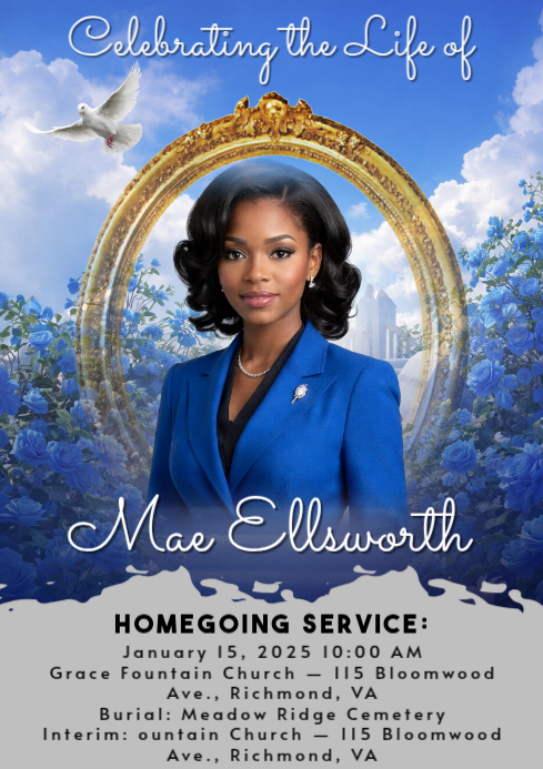 Biru Homegoing Service A4 Templat | PosterMyWall