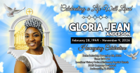 Blue Celebration of Life Announcement Imagen Compartida en Facebook Template