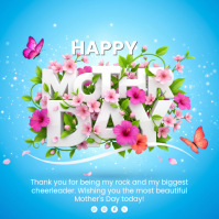 Blue Floral Mother's Day Instagram Post template