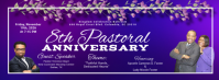 Blue Floral Pastoral Anniversary Celebration Facebook Cover Photo Facebook-coverfoto template