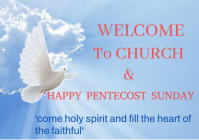 Biru Pentecost Sunday A4 Template