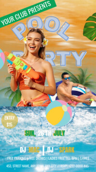 Azul Pool Party Event Instagram Story Template