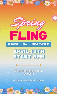 Blue Floral Spring Fling Legal As template
