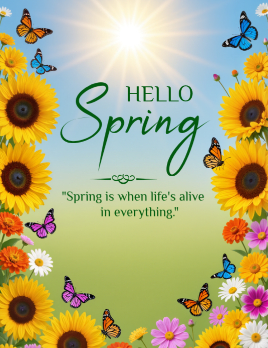 Blue Spring Flyers Template | PosterMyWall