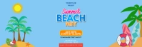 Blue Floral Summer Beach Party Tajuk Twitter template