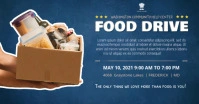 Blue Food Drive Campaign Facebook Post Templa template