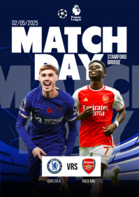 Purple Football Match Day A4 Template