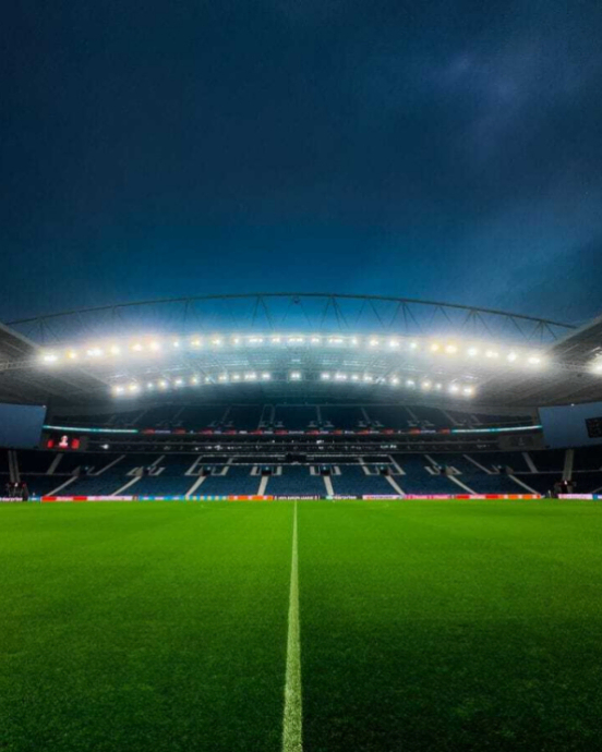 Blue Football Stadium Instagram Portrait Template | PosterMyWall