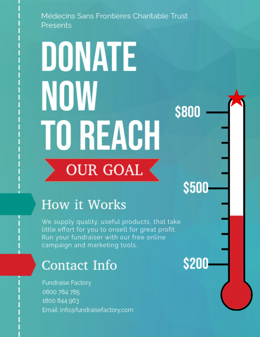 Fundraising Thermometer Template