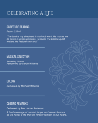 Niebieski Funeral Service Instagram Portrait Template - Page 4
