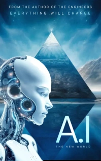 Blue Futuristic Ai Sci-Fi Kindle/book Covers template
