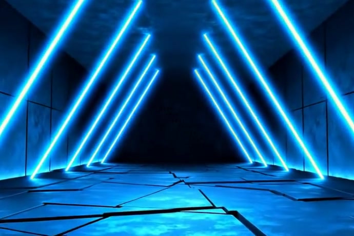Blue Futuristic Animated Video Background  Poster template