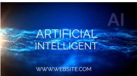 Blue Artificial Intelligence Digital Display Template
