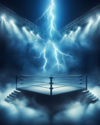 Blue Futuristic Boxing Ring Background Instagram Portrait template