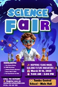 Blue Futuristic Colorful Workshop Flyer, Poster template