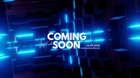 Blue Futuristic Coming Soon Digital Display (16:9) template