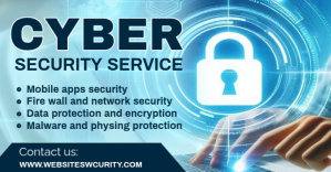 Blue Futuristic Cyber Security Service Promotion Template Facebook Ad