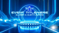 Blue Electronic Music Event Digitalt display Template