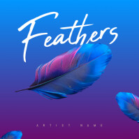 Blue Feather Album Cover Cover ng Album Template