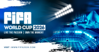 Blue Futuristic FIFA World Cup 2026 Facebook Shared Image template