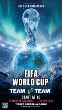 Blue Futuristic FIFA World Cup Match Instagram Story template