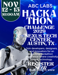 Purple Hackathon Event Flyers Template | PosterMyWall