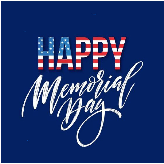 Blue Futuristic Happy Memorial Day Canada – Bold Patriotic Design With Blue Background And Maple Lea Logótipo template