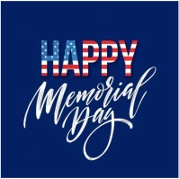 Blue Futuristic Happy Memorial Day Canada – Bold Patriotic Design With Blue Background And Maple Lea Logo template