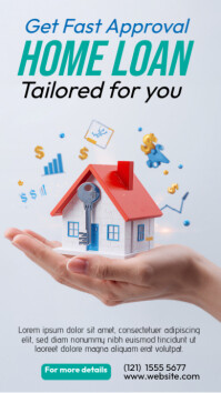 White Home Loan Advertisement Digitalt display Template