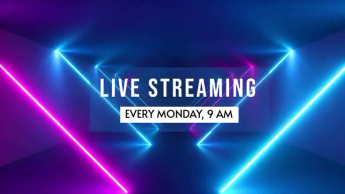Copy of Blue Futuristic Live Streaming Youtube Intro | PosterMyWall