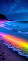 Blue Futuristic Neon Shoreline Dreams  Snapchat Geofilter template