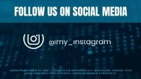 Blue Futuristic Neon Social Media Icons Profi Twitter Post template