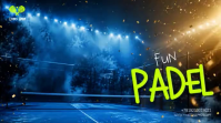 Blue Futuristic Padel Sports Promotion Digital Display Video Digitale Vertoning (16:9) template