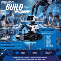 Blue Coding and Robotics Education Pos Instagram Template