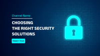 Blue Futuristic Security Solutions YouTube Thumbnail YouTube-miniature template