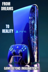 Blue Futuristic This Poster Showcases A Sleek And Futuristic Design Centered Around A Glowing Playst Pinterest Graphic template