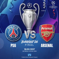 Blue Futuristic UEFA Champions League Final Instagram Post Video Квадрат (1 : 1) template