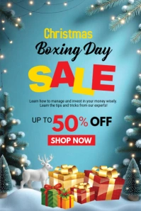 Blue Futuristic Ugly Christmas Sweater Party Pinterest Graphic template