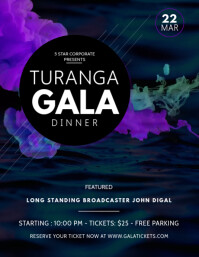 Blue Gala Dinner Party Flyer