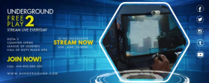 Blue Game Streamer Twitch Profile Banner template