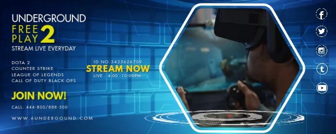 Blue Game Streamer Twitch Profile Banner Template Postermywall Blue Game Streamer Twitch Profile Banner Template Postermywall