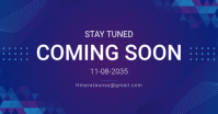Blue Coming Soon Announcement Facebook Ad Template